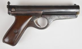 A A Brown & Sons of Birmingham Abas Major .177 air pistol with Bakelite grips, adjustable sights and