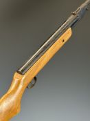 Hungarian Rellum or similar .22 air rifle with semi-pistol grip, raised cheek piece, reeded