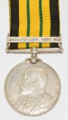 Africa General Service Medal with clasp for Somaliland 1902-04, name erased