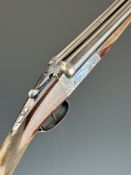 AYA No 3 16 bore side by side shotgun with named and border engraved locks, border engraved