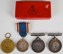 Two WW1 War Medals named to George W Clarke and 85759 Gunner W T Hawkridge, Royal Artillery, WW1
