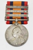 Queen's South Africa Medal with clasps for Orange Free State, Transvaal and South Africa 1902