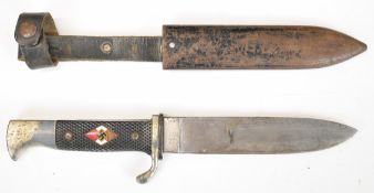 German WW2 Nazi Third Reich Hitler Youth dagger with RZM M7/45/40 to ricasso and scabbard. PLEASE