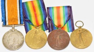 British Army WW1 medal pair comprising War Medal and Victory Medal named to 105109 Pte G J Bryant,