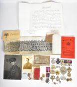 British Army ephemera relating to Basil George Letherbarrow who enlisted in the 4th Battalion Oxford