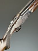 Miroku 800 12 bore over and under ejector shotgun with engraved lock, underside, trigger guard and