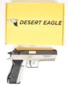 Magnum Research Baby Desert Eagle Dual Tone .177 CO2 air pistol with monogrammed and textured grips,