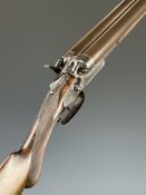 Remington 10 bore side by side hammer action shotgun with border engraved locks, trigger guard,