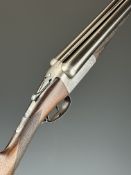 C Jeffery & Sons of Dorchester 12 bore side by side shotgun with named and border engraved locks,