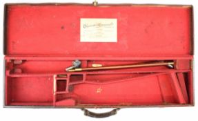 Cogswell & Harrison leather and brass bound shotgun carry case with 'Cogswell & Harrison Ltd