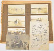 Signed Clementine Churchill letter dated May 1944, postcard with Russian and British soldiers and