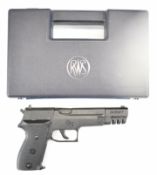 RWS C225 Target .177 CO2 air pistol with chequered composite grips and two 8-shot magazines,