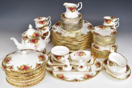 Royal Albert dinner and tea ware decorated in the Old Country Roses pattern, seventy seven pieces