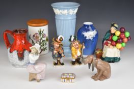 West German mid century modern lava jug, Copenhagen vase, Royal Doulton, Mansion House dwarf