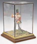 Peninsular War and Waterloo era pewter figure 28th Regiment of Foot on plinth, Pte Philip Wren to