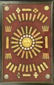 Nobel Industries Limited shotgun cartridge shop or advertising display board, in wooden frame, 71