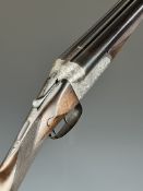 Charles Osbourne & Co 12 bore side by side ejector shotgun with named and engraved locks, engraved