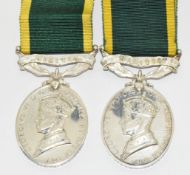 Two Royal Engineers Militia George VI Efficiency Medals named to 4436495 Spr R C Cagen, RE and