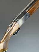 BRNO 12 bore over and under shotgun with chequered semi-pistol grip and forend, doble trigger and 28