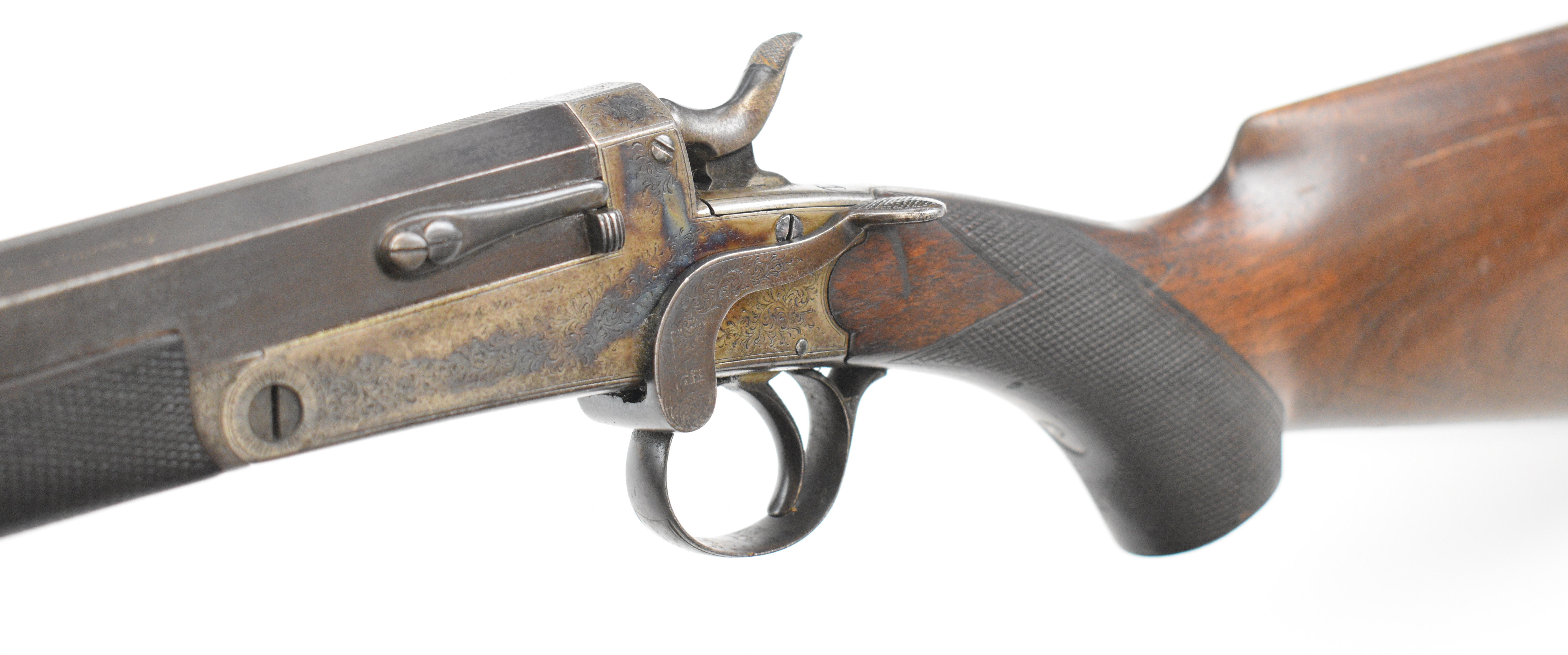 Holland & Holland .410 shotgun converted from a rook rifle with engraved action, top strap, side - Image 18 of 23
