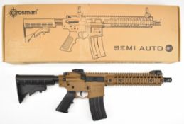 Crosman Semi Auto R1 .177  CO2 air rifle with textured pistol grip, composite tactical stock,