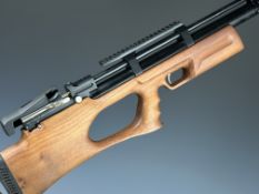 Kral Puncher Breaker .22 PCP carbine air rifle with two 10-shot magazines, thumb-hole stock,
