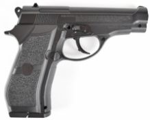 Cybergun M84 .177 CO2 air pistol with textured composite grips and fixed sights, serial number