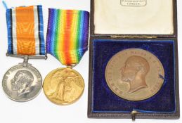 Royal Artillery Officer's WW1 medal pair comprising War Medal and Victory Medal for Lieutenant A N