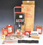 A collection of gun, re-loading and shooting parts and accessories including Lee Load-All, Lee .