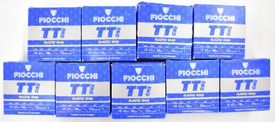 Two hundred and twenty five 12 bore Fiocchi TT One 28g 7.5 shot shotgun cartridges, all in