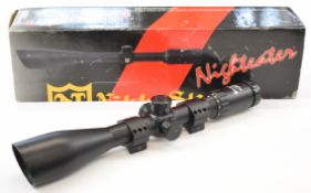 Nikko Stirling Nighteater 4-16x50 rifle scope, in original box with instructions.