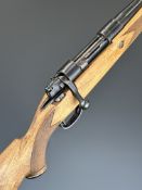 Midland Gun Co .243 Winchester bolt-action rifle with chequered semi-pistol grip and forend,