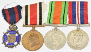 Special Constable Faithful Service Medal named to Thomas G Coleman together with WW2 Defence Medal