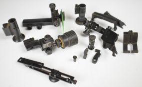 A collection of target rifle sights including Parker-Hale PH25B, Walther etc.