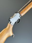 BSA Martini-Henry .22 underlever-action target rifle with named lock, raised cheek piece and 21 inch