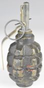 Russian WW2 inert 'Pineapple' hand grenade, 13cm long.