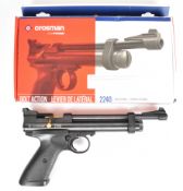 Crosman Levier De Lateral Model 6-2240 .177 CO2  bolt-action air pistol with textured composite