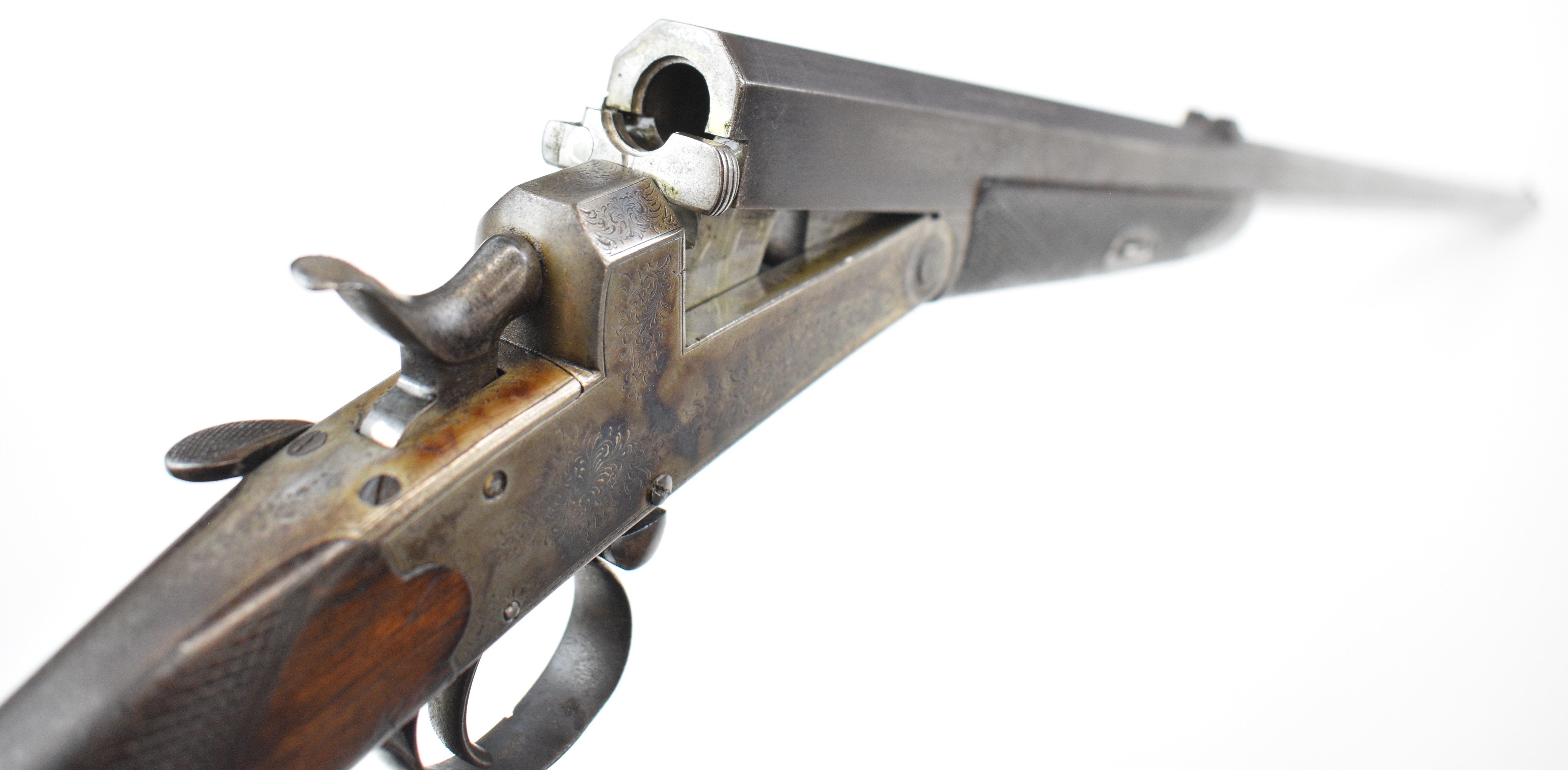 Holland & Holland .410 shotgun converted from a rook rifle with engraved action, top strap, side - Image 23 of 23