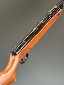 BSA Meteor Mk. III .22 air rifle with semi-pistol grip and adjustable sights, serial number TA32717.