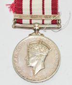 Naval General Service Medal with clasp for Minesweeping 1945-51 named to KX160259 W J Bush, PO Eng