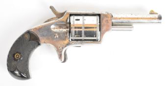 Hopkins & Allen Dictator .32 rimfire five-shot single-action pocket revolver with engraved cylinder,