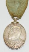 Edward VII Militia Long Service & Good Conduct Medal named to 6522 Private R Nixon, 5/Royal