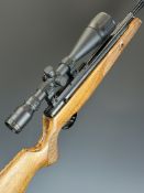 BSA Lightning XL SE .22 air rifle with chequered semi-pistol grip and forend, raised cheek piece,