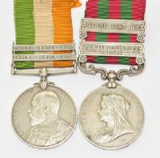 India General Service Medal with clasps for Punjab Frontier 1897-98 and Tirah 1897-98 together