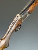 Browning 12 bore over and under ejector shotgun with chequered semi-pistol grip and forend, single