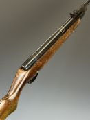 Webley Falcon .22 air rifle with adjustable sights, scope rail and semi-pistol grip, serial number