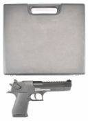 Magnum Research Desert Eagle .177 CO2 air pistol with textured grips, multi-shot magazine and