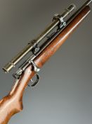 Winchester Model 67 .22 bolt-action rifle with semi-pistol grip, broad arrow to the stock,