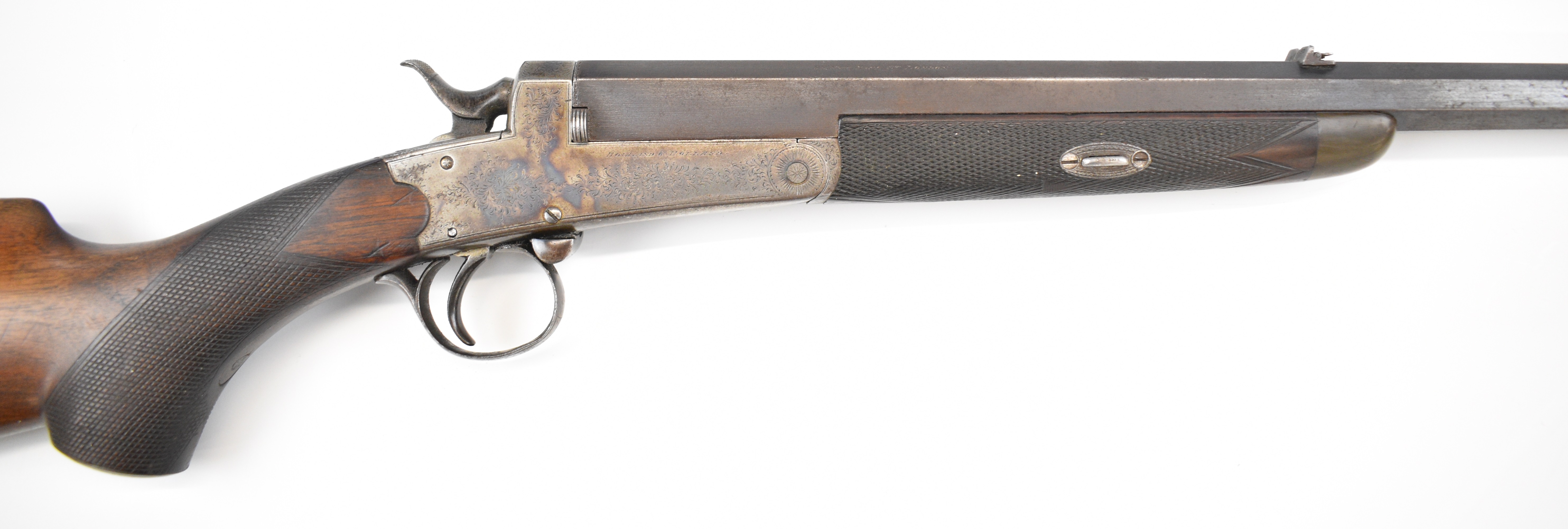 Holland & Holland .410 shotgun converted from a rook rifle with engraved action, top strap, side - Image 9 of 23