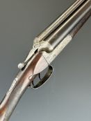 J Graham & Co of Inverness 12 bore side by side ejector shotgun with named and engraved locks,
